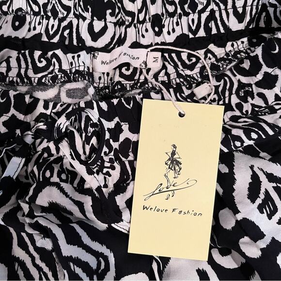 NEW We Love Wide Leg Elastic High Waist Printed Boho Hippie Palazzo Pants M N… - Picture 11 of 16